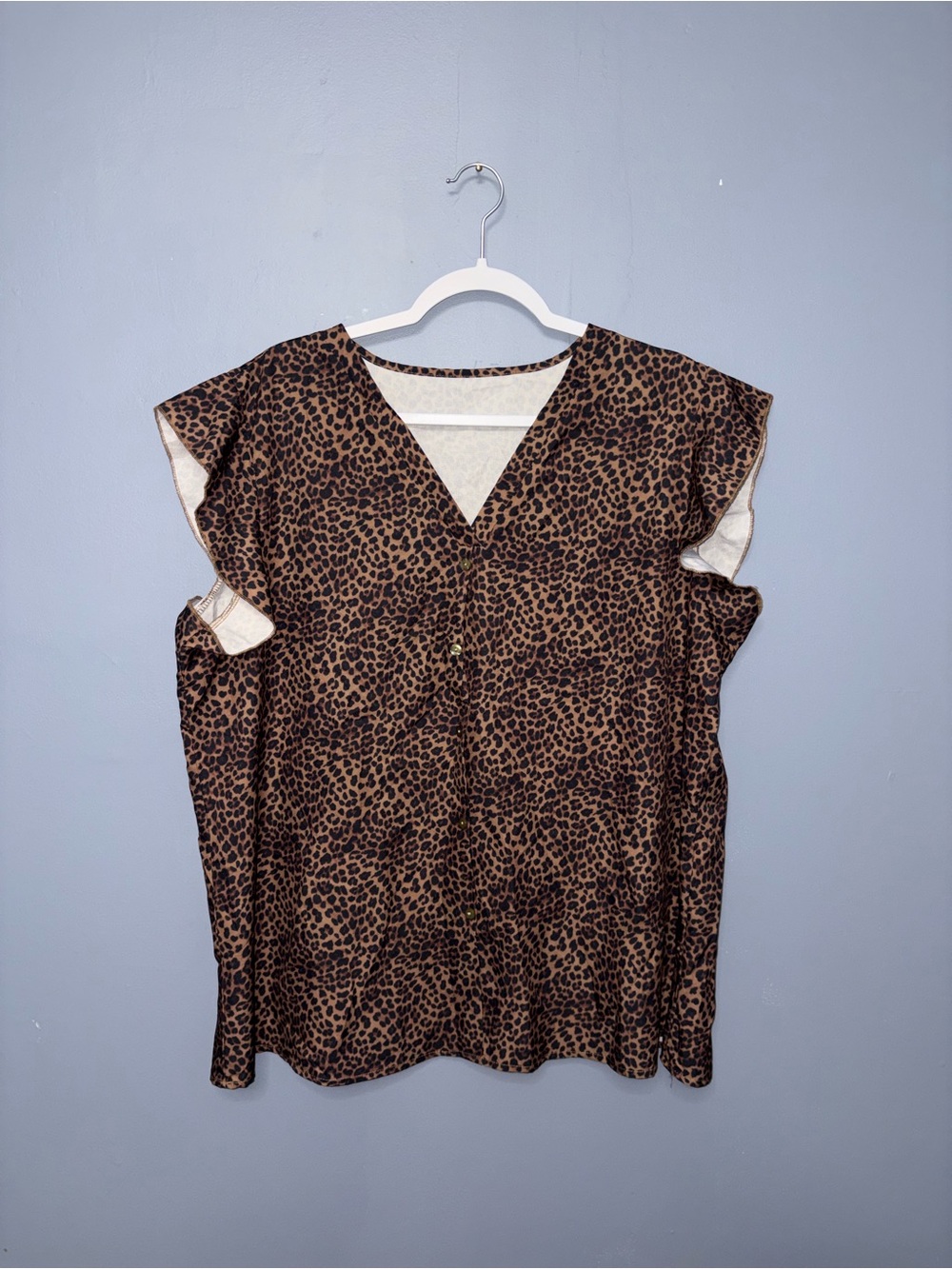 Brown Animal Print Blouse